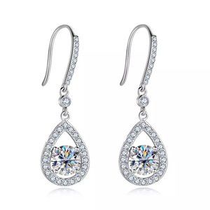 Certified 2ct. t.w. Diamond Brilliant Cut Dangle Earrings